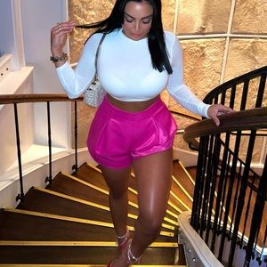 Zara sold out pink shorts